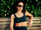 SCOOP NECK CROP - Black sold by Bondi Active