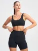 SCOOP NECK CROP - Black sold by Bondi Active