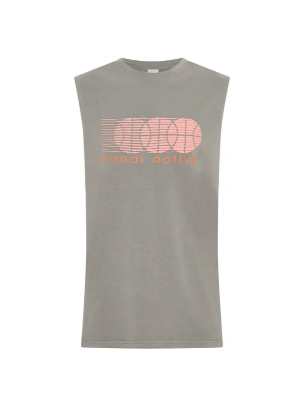 OVERSIZED GRAPHIC TANK - Cocoa sold by Bondi Active