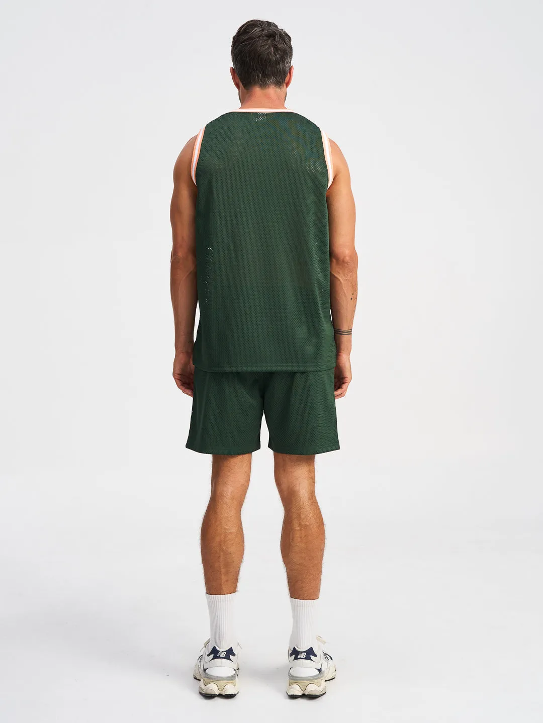 MESH BASKETBALL TANK - Green sold by Bondi Active product image thumbnail 5