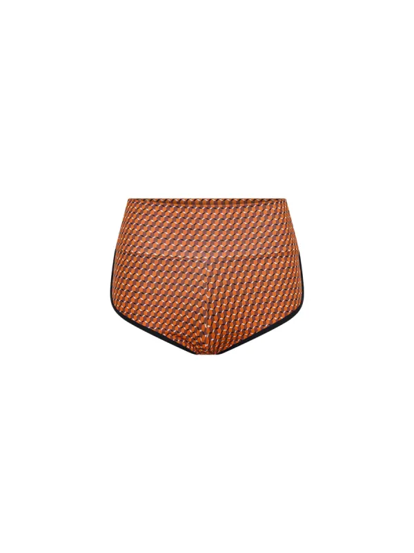 CHEEKY SWIM BOTTOM - Geo Orange sold by Bondi Active