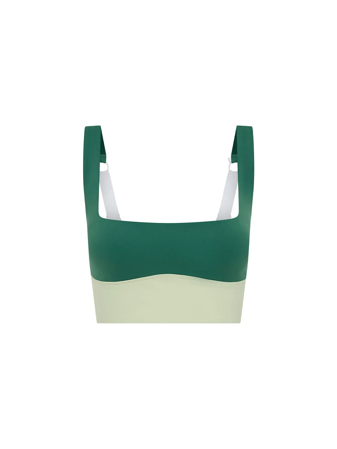 LONGLINE SQUARE NECK CROP - GREEN sold by Bondi Active