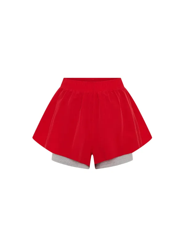 FLUTTER RUN SHORT - POPPY RED sold by Bondi Active