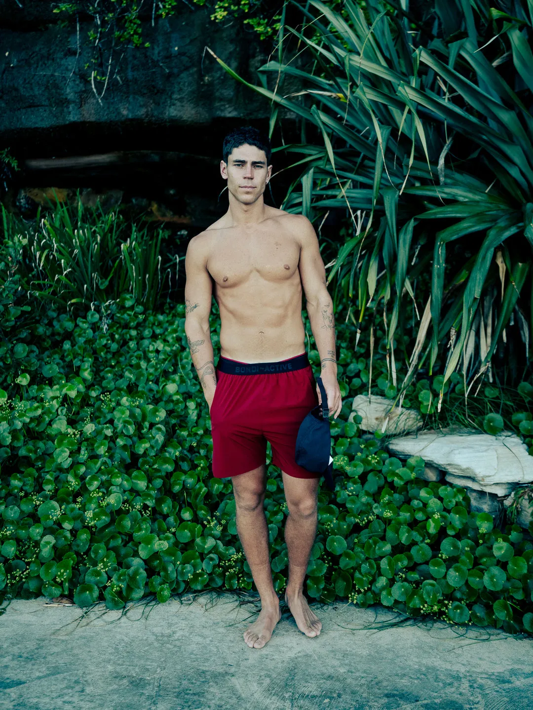 TECH GYM SHORTS - Claret sold by Bondi Active product image thumbnail 3