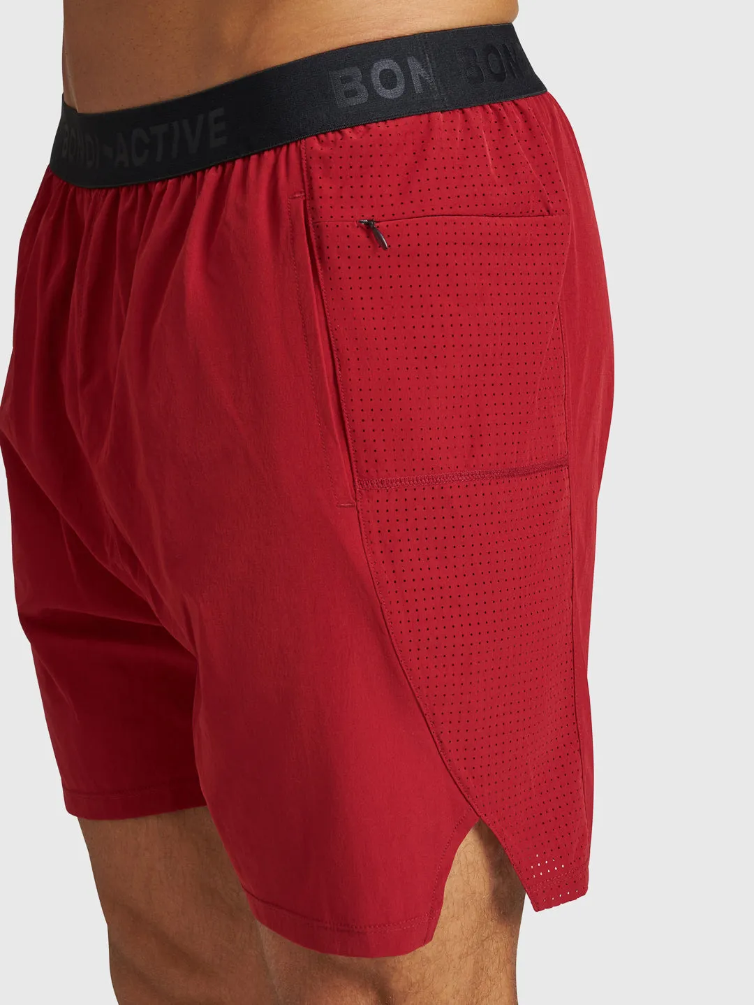 TECH GYM SHORTS - Claret sold by Bondi Active product image thumbnail 5