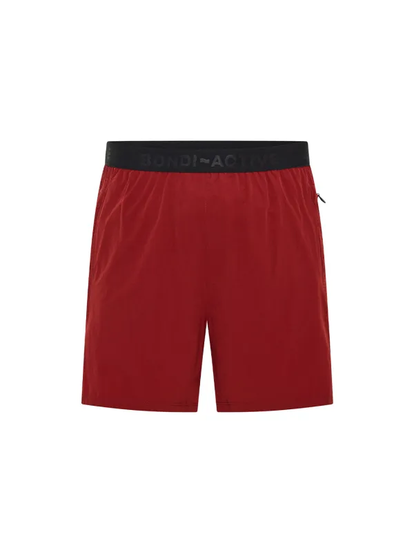 TECH GYM SHORTS - Claret sold by Bondi Active