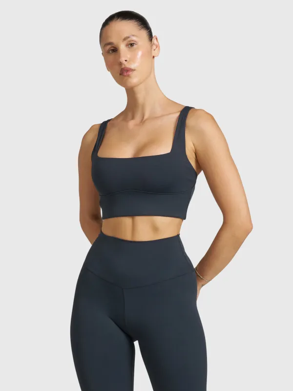 BASELINE LONG LINE BRA - NOIR sold by Bondi Active