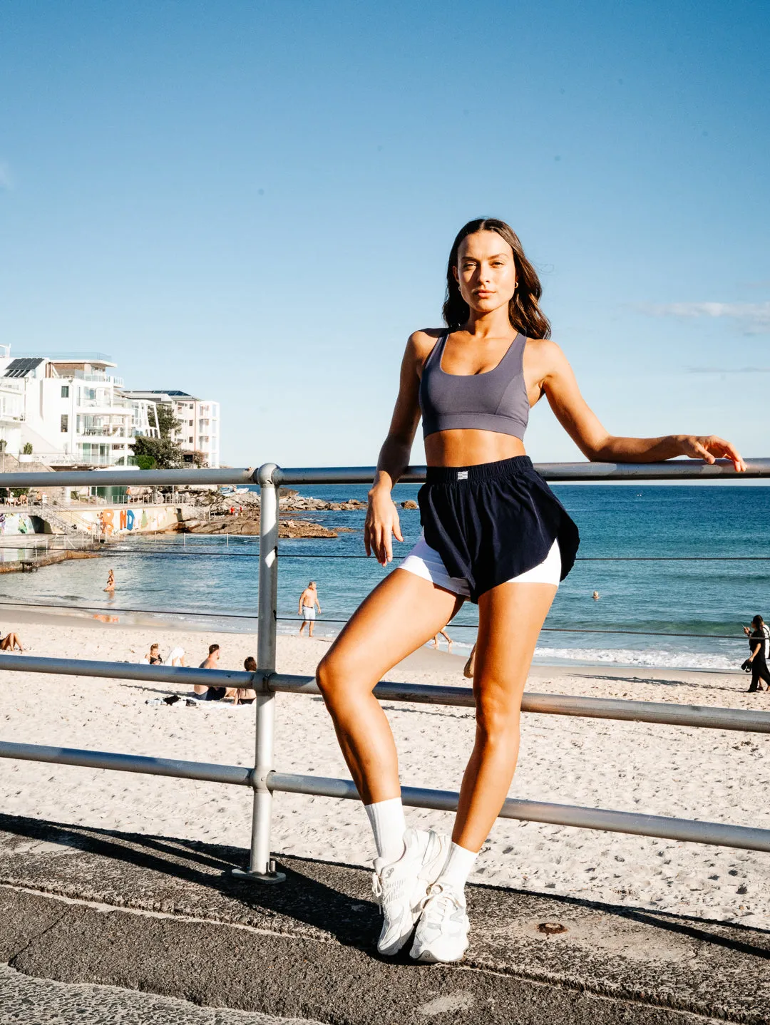 FLUTTER RUN SHORTS - Navy sold by Bondi Active product image thumbnail 5