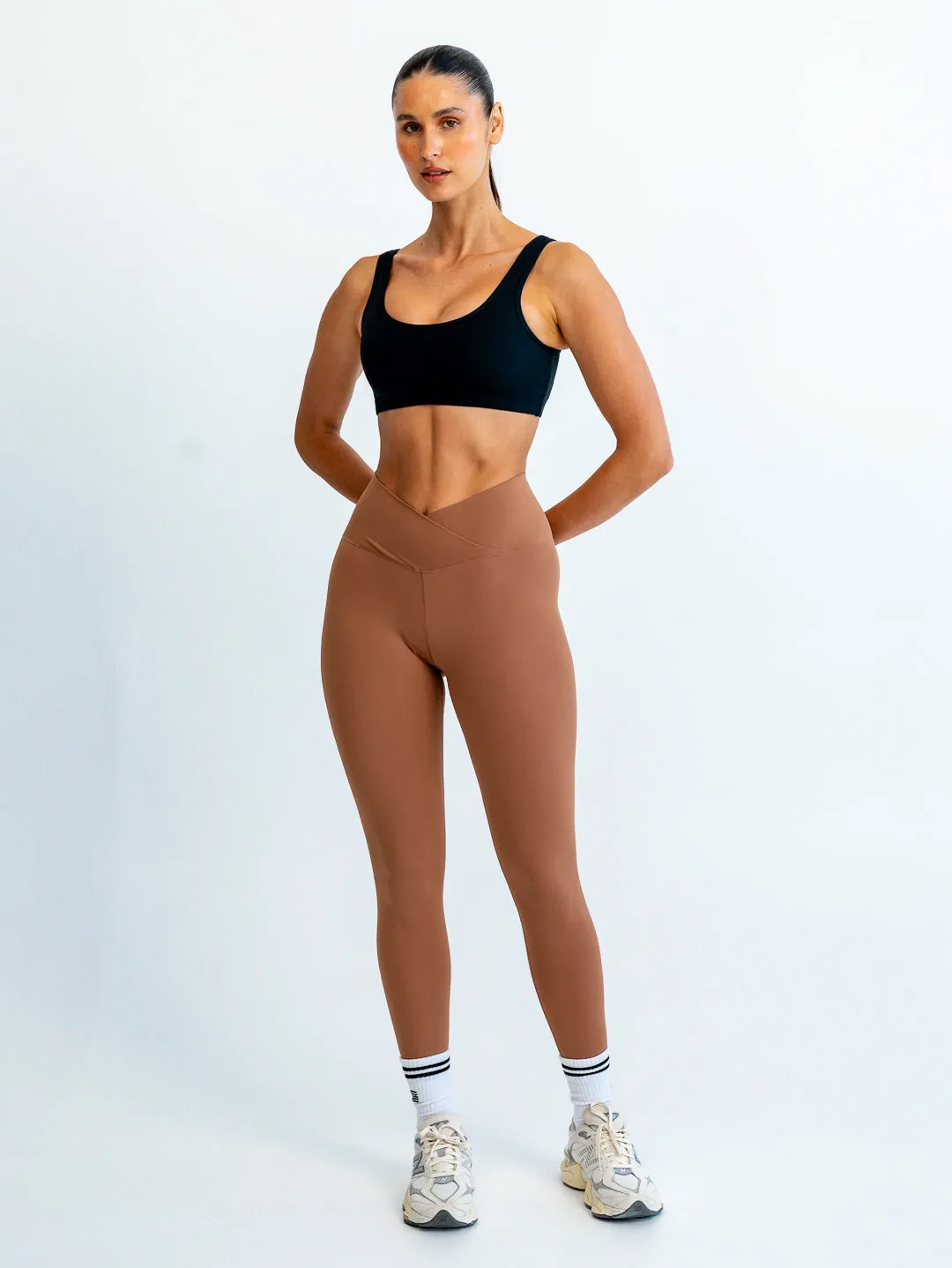 BASE V LEGGING - MOCHA sold by Bondi Active product image thumbnail 5