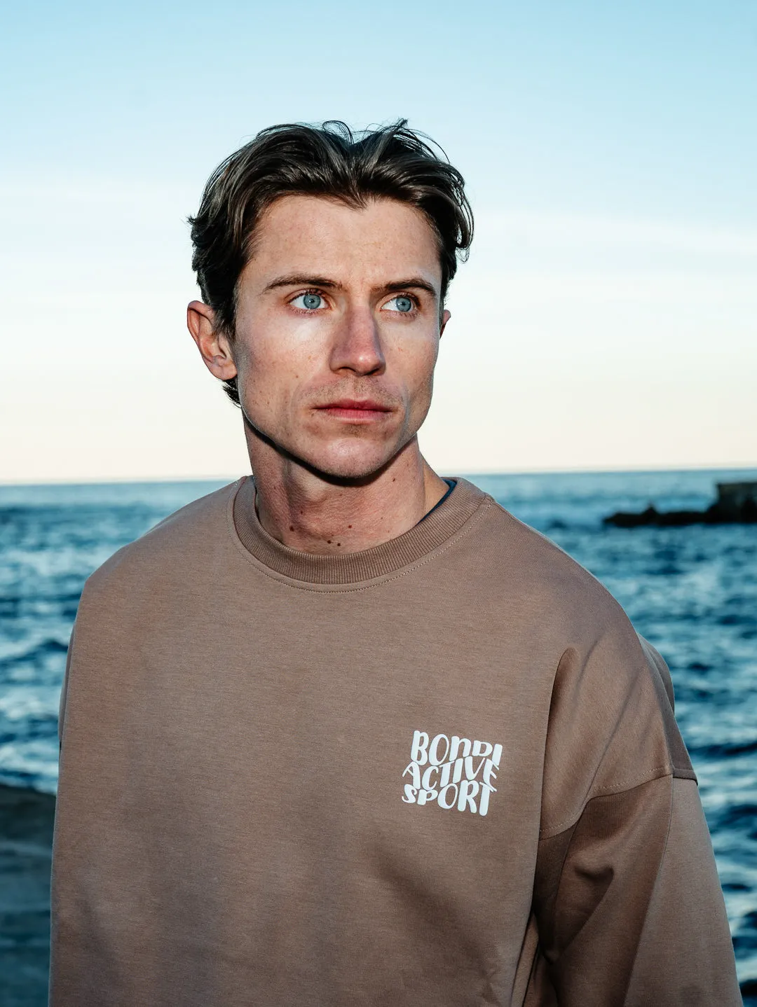 REST DAY CREW - GREIGE sold by Bondi Active