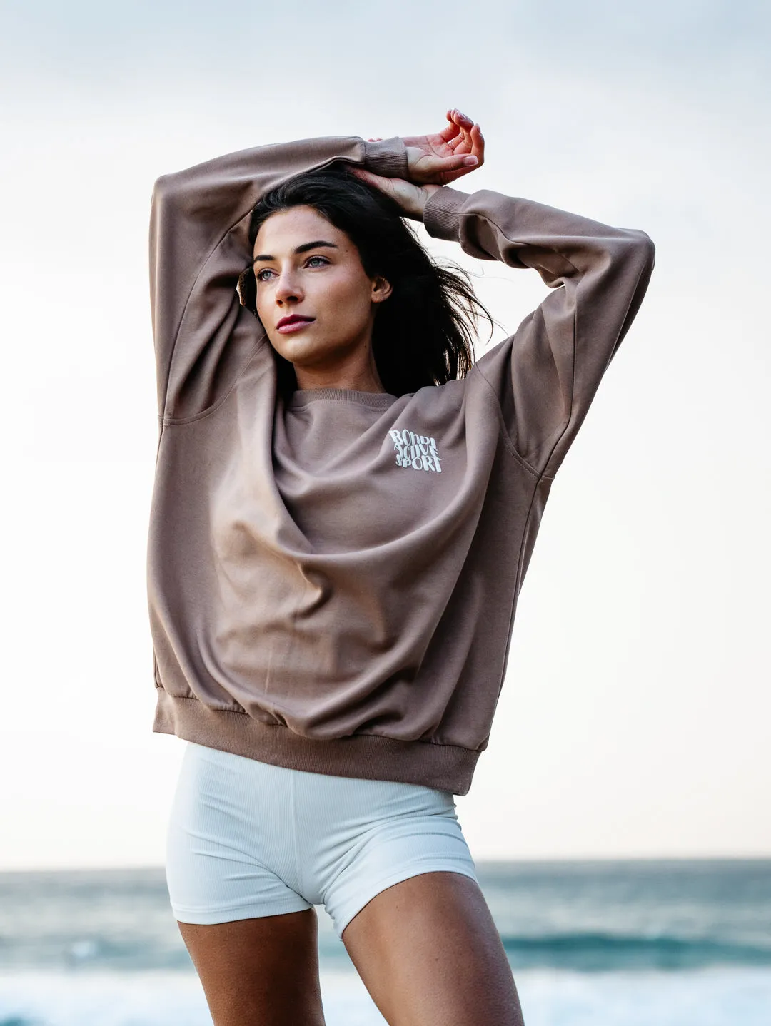 REST DAY CREW - GREIGE sold by Bondi Active product image thumbnail 4