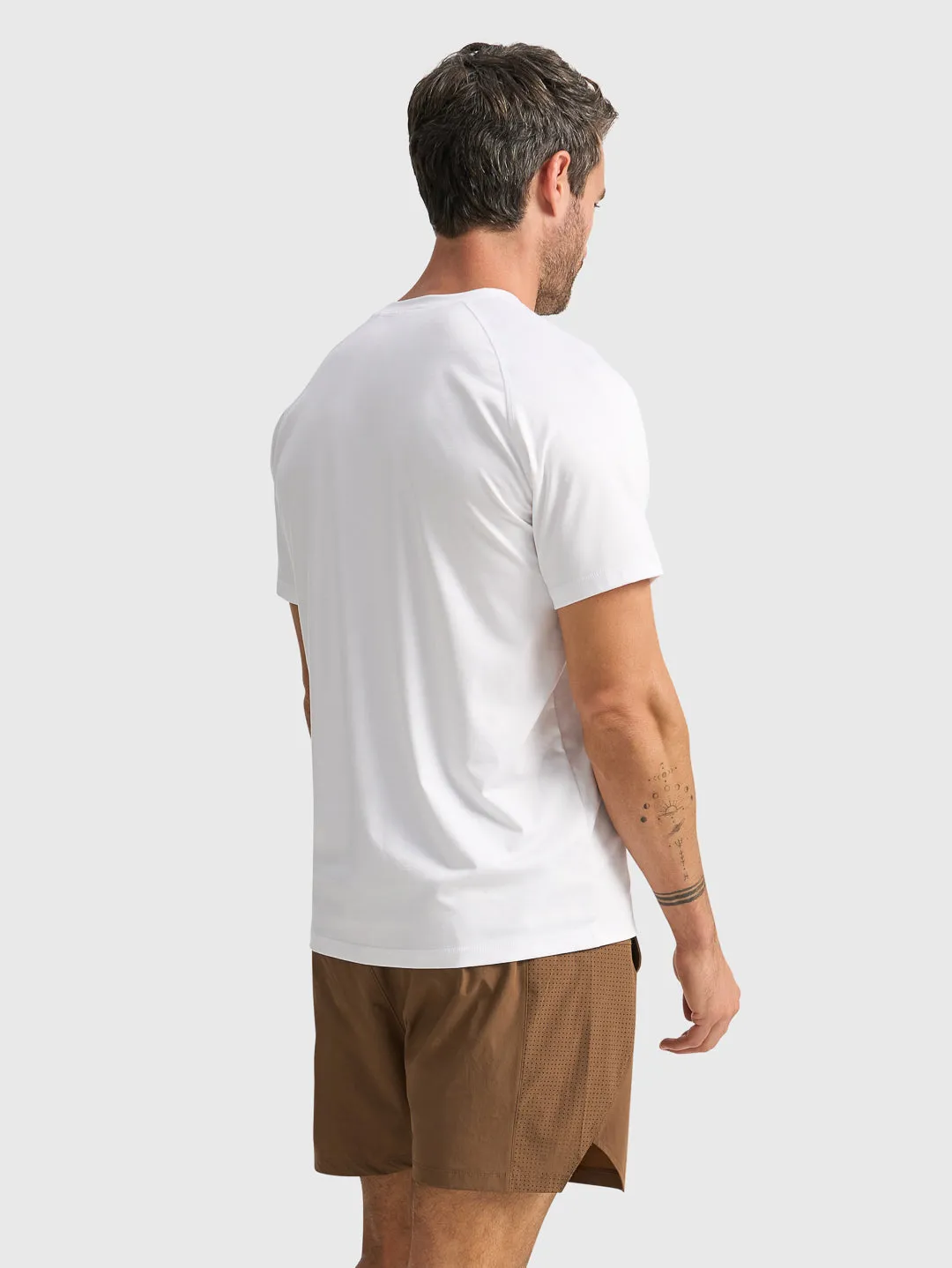 SPORT CLUB TECH TEE - WHITE sold by Bondi Active product image thumbnail 2