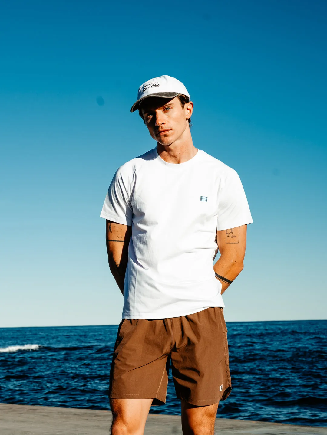 SPORT CLUB TECH TEE - WHITE sold by Bondi Active product image thumbnail 4