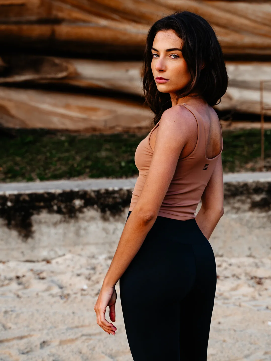 BASE LONGLINE BRA - MOCHA sold by Bondi Active product image thumbnail 3