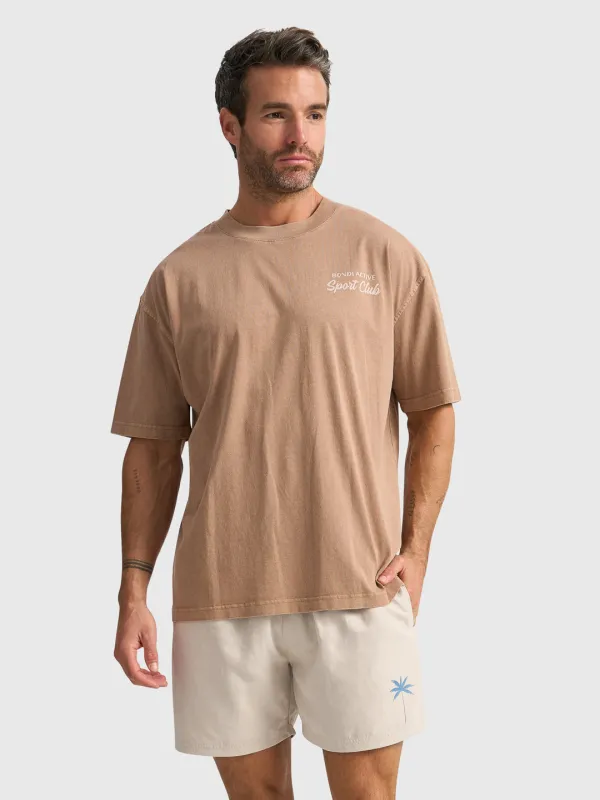 ATHLETIC DEPT. OVERSIZED TEE - MOCHA sold by Bondi Active