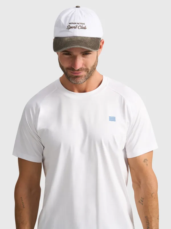 SPORT CLUB TECH TEE - WHITE sold by Bondi Active