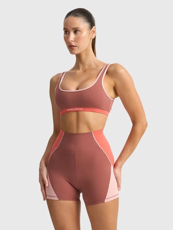 SPORT CLUB SCOOP NECK BRA - CAFFE sold by Bondi Active