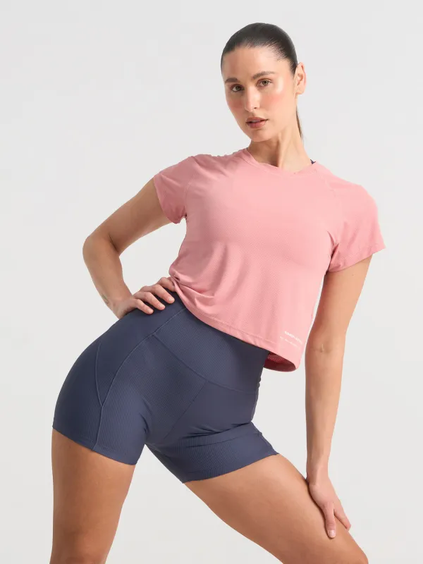 GLORY DAYS RAGLAN PERFORMANCE TEE - BLUSH sold by Bondi Active