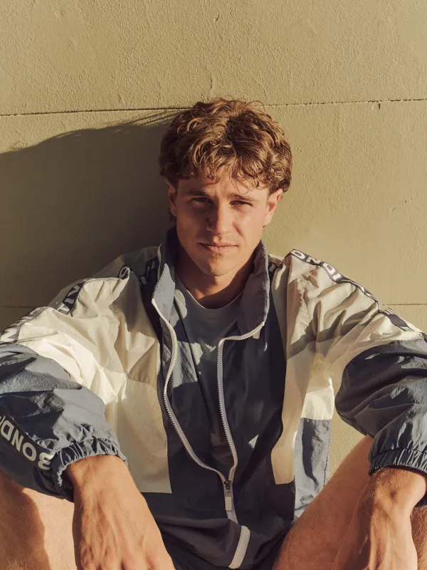 GLORY DAYS HOODED WINDBREAKER - BLUE MULTI sold by Bondi Active