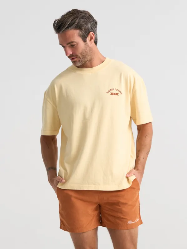 GLORY DAYS VINTAGE FC TEE - LEMON sold by Bondi Active