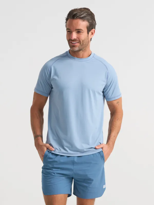GLORY DAYS TECH TEE - SMOKEY BLUE sold by Bondi Active