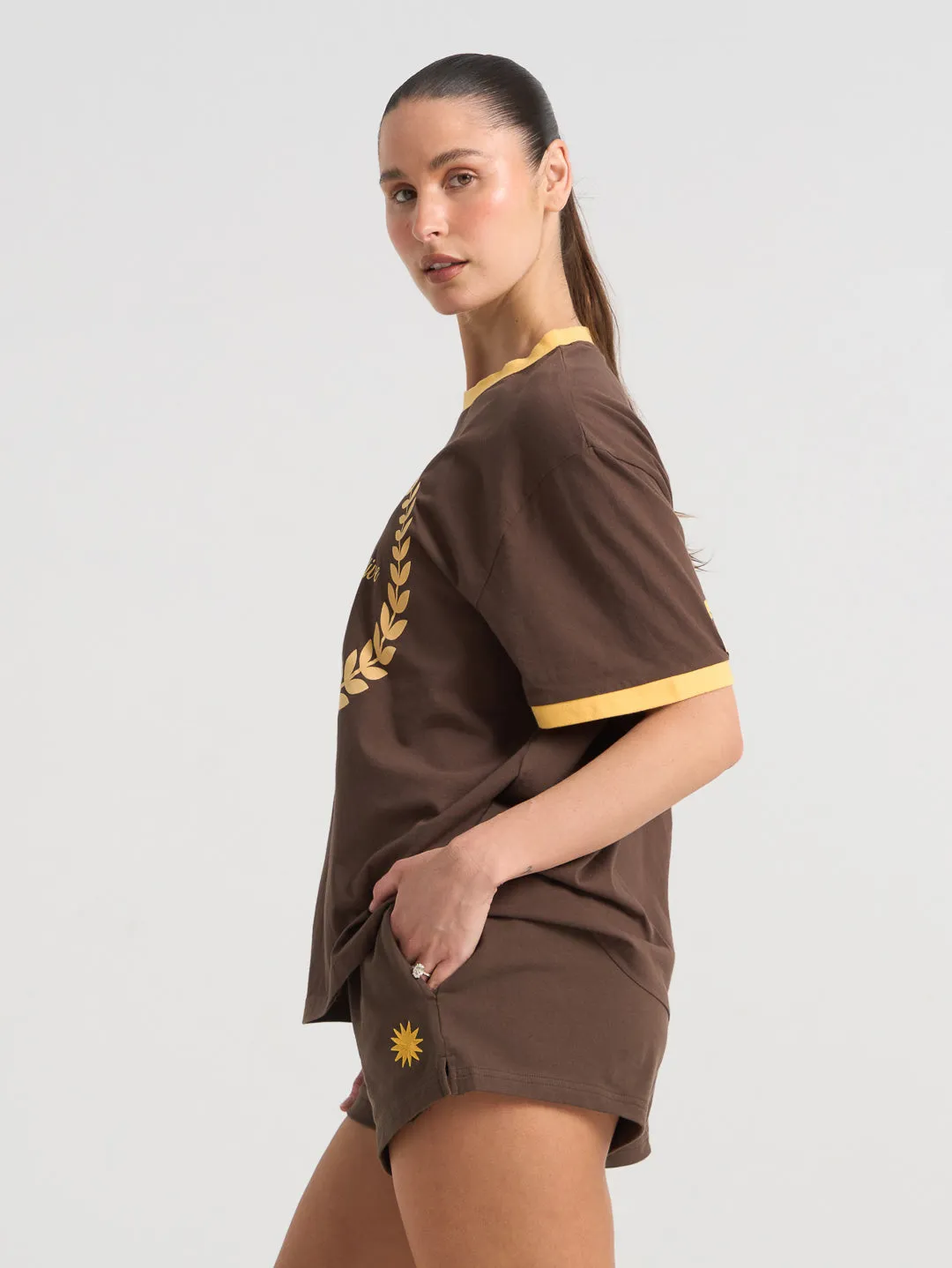GLORY DAYS OVERSIZED FC TEE - CHOCOLATE sold by Bondi Active product image thumbnail 5