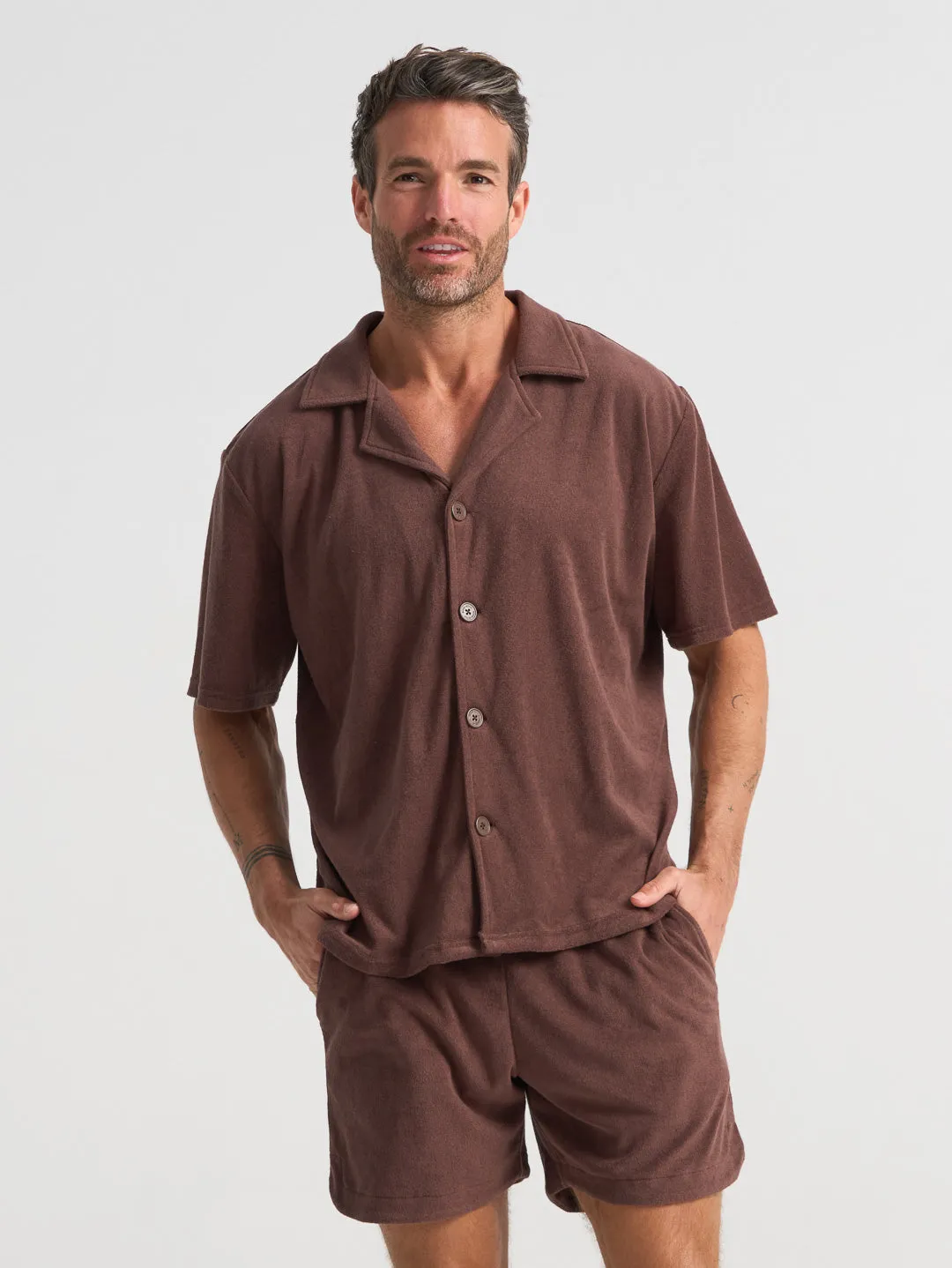 GLORY DAYS FLOAT TEE - CHOCOLATE sold by Bondi Active