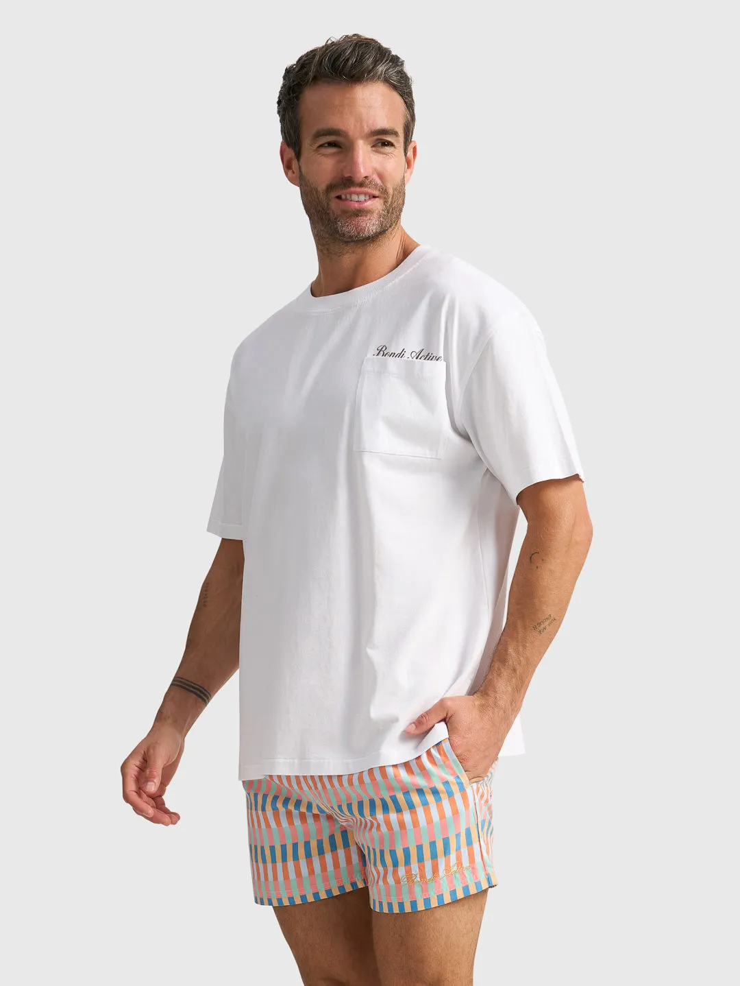 GLORY DAYS OVERSIZED POCKET TEE - WHITE sold by Bondi Active product image thumbnail 4