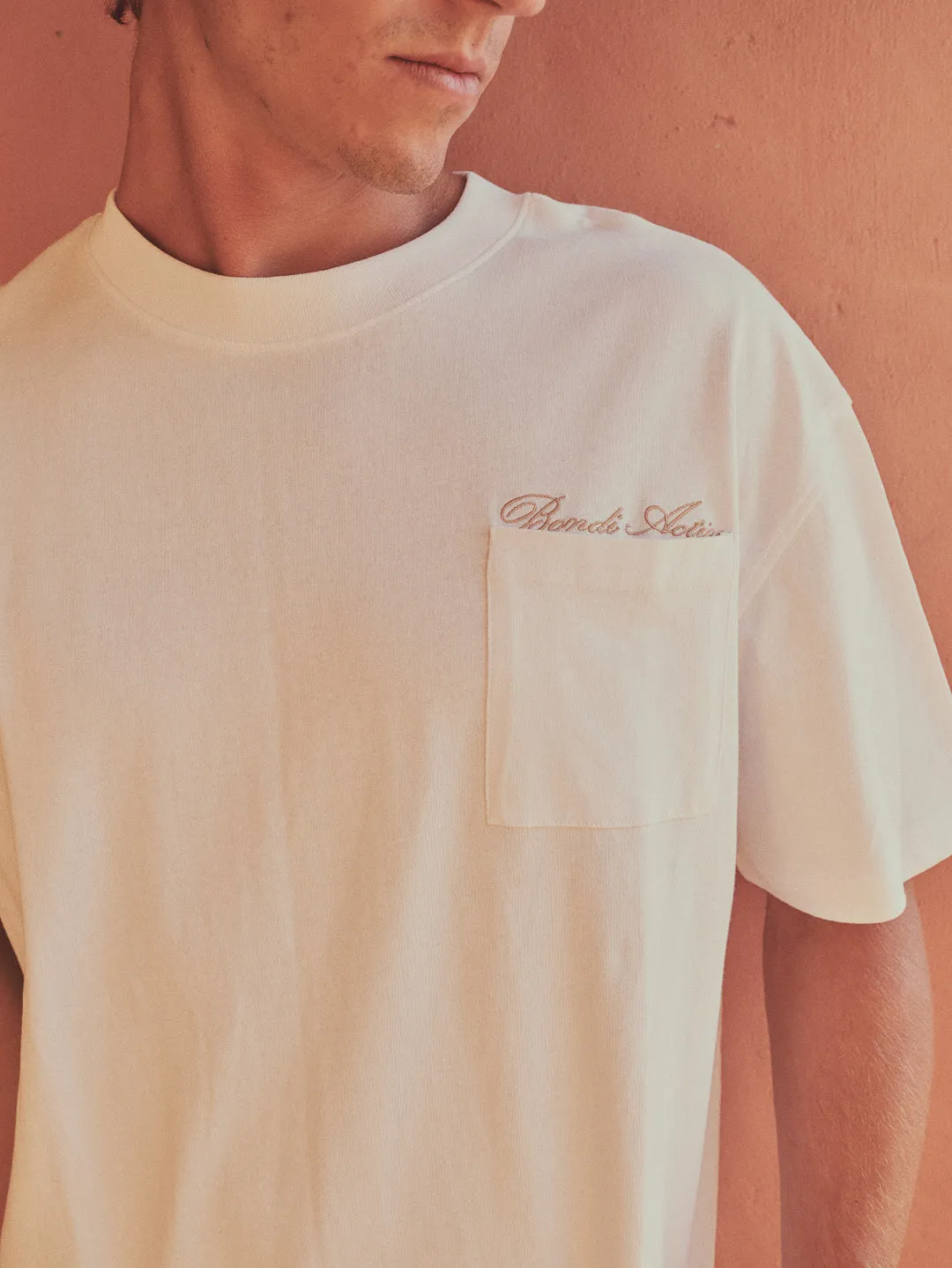 GLORY DAYS OVERSIZED POCKET TEE - WHITE sold by Bondi Active product image thumbnail 5