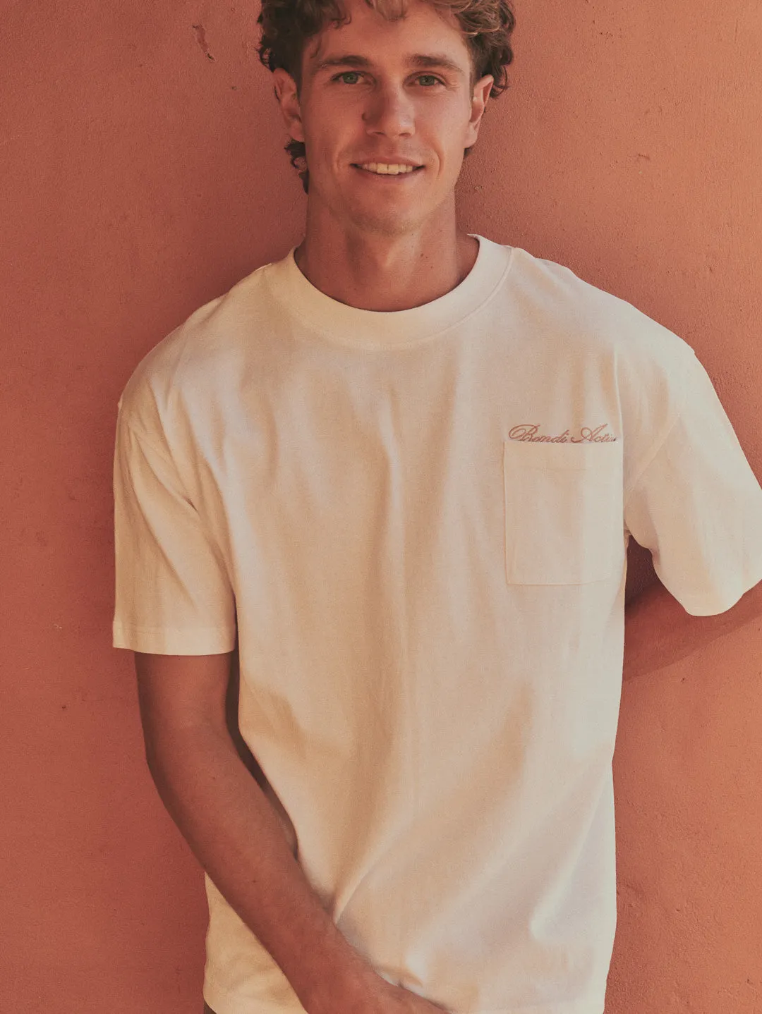 GLORY DAYS OVERSIZED POCKET TEE - WHITE sold by Bondi Active product image thumbnail 2