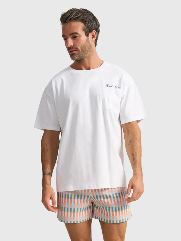 GLORY DAYS OVERSIZED POCKET TEE - WHITE sold by Bondi Active