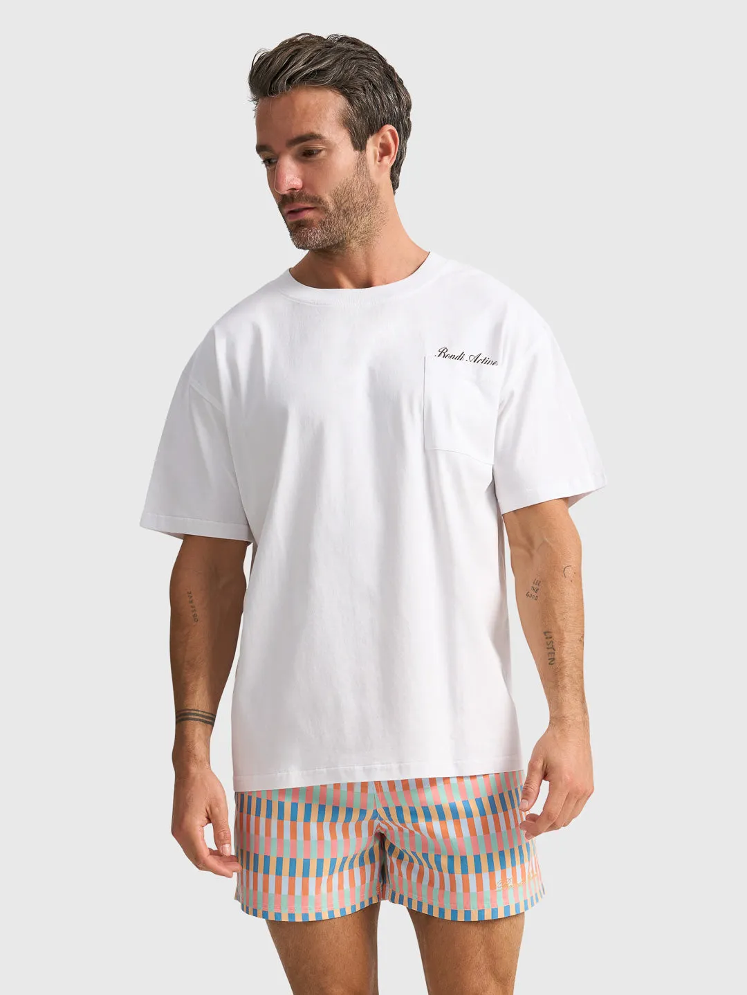 GLORY DAYS OVERSIZED POCKET TEE - WHITE sold by Bondi Active