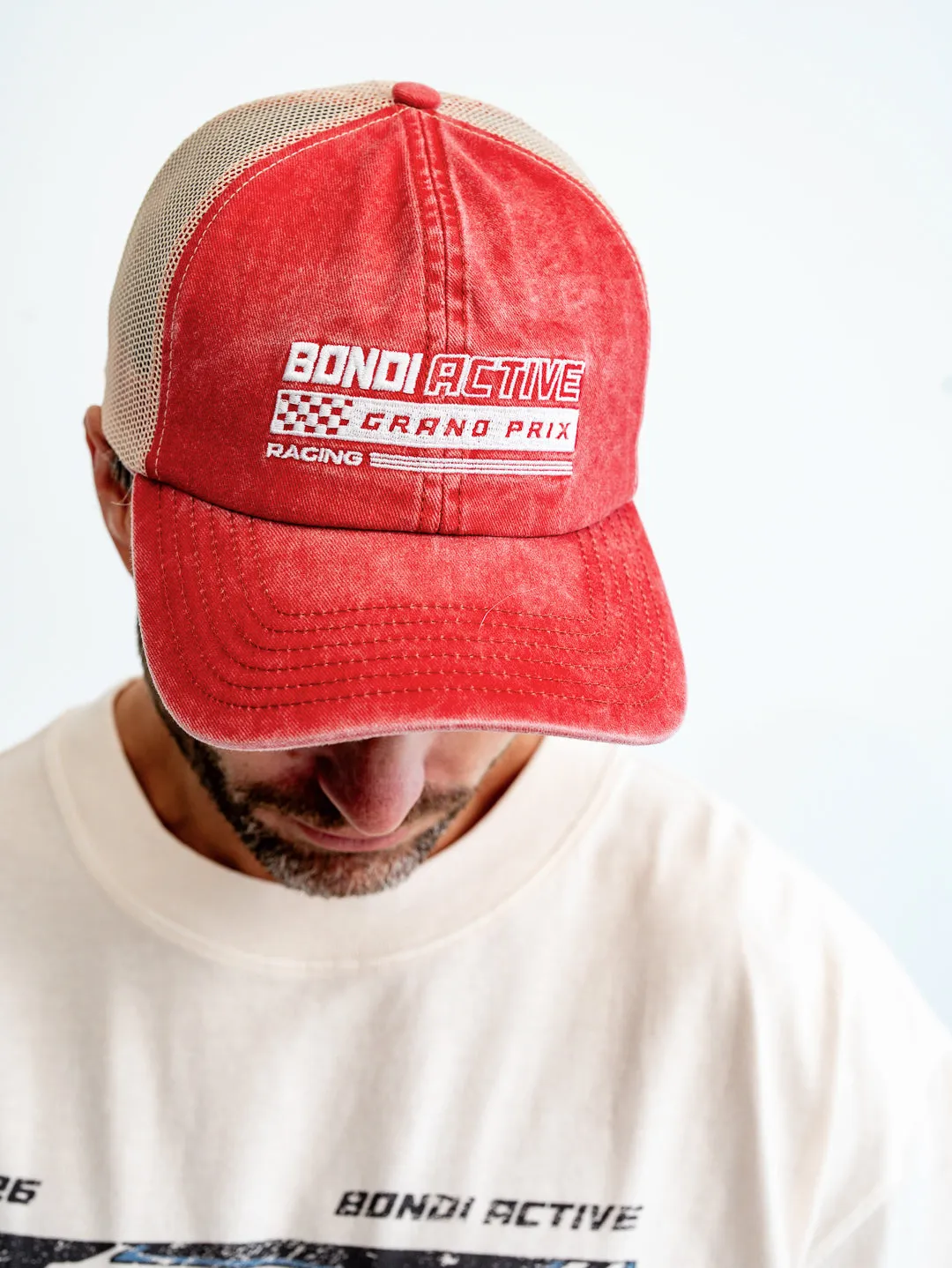 Speedway Mesh Dad Cap - Washed Red sold by Bondi Active product image thumbnail 5