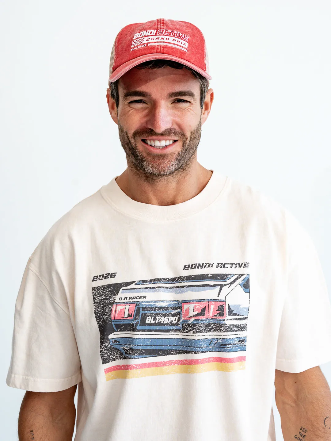 Speedway Mesh Dad Cap - Washed Red sold by Bondi Active