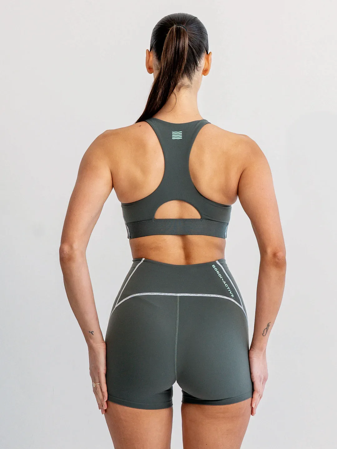 Speedway Evolve Crop - Asphalt sold by Bondi Active product image thumbnail 3