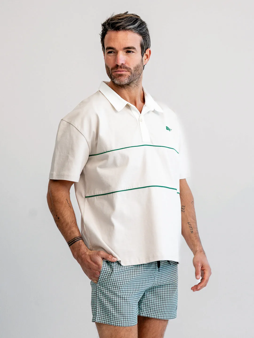 Speedway College Polo - Ecru sold by Bondi Active product image thumbnail 4