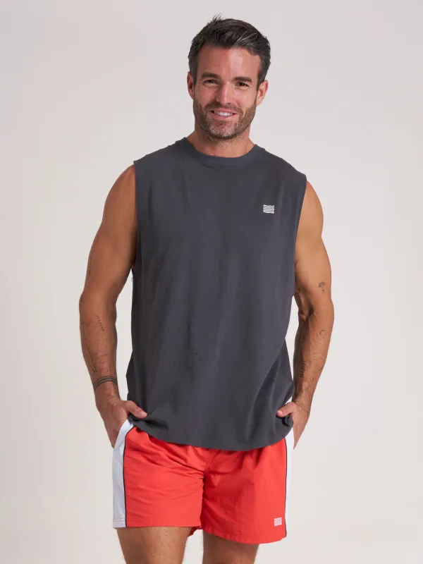 Speedway Racing Tank - Charcoal sold by Bondi Active