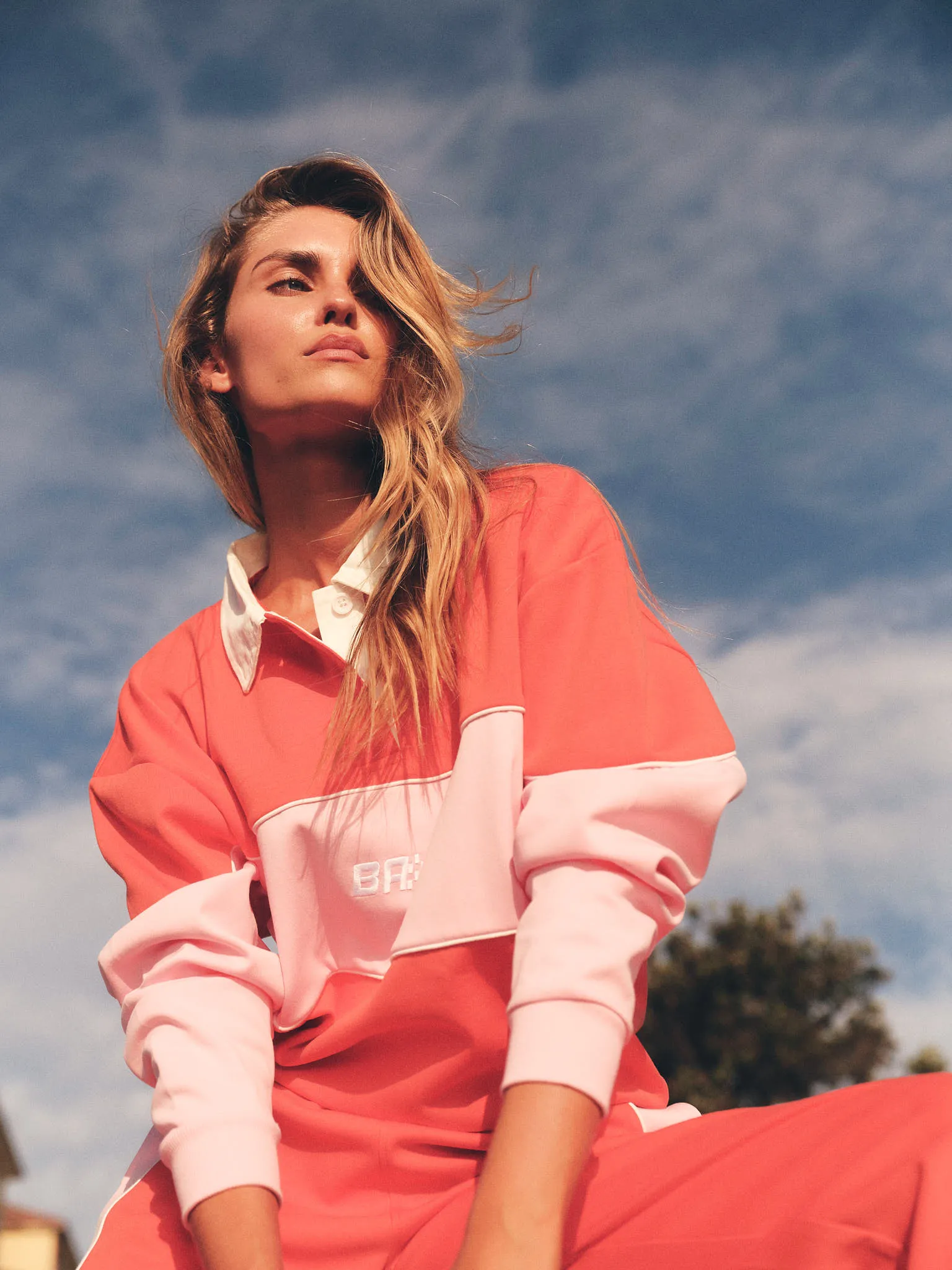 Speedway Prep Collared Crew - Tomato sold by Bondi Active product image thumbnail 2