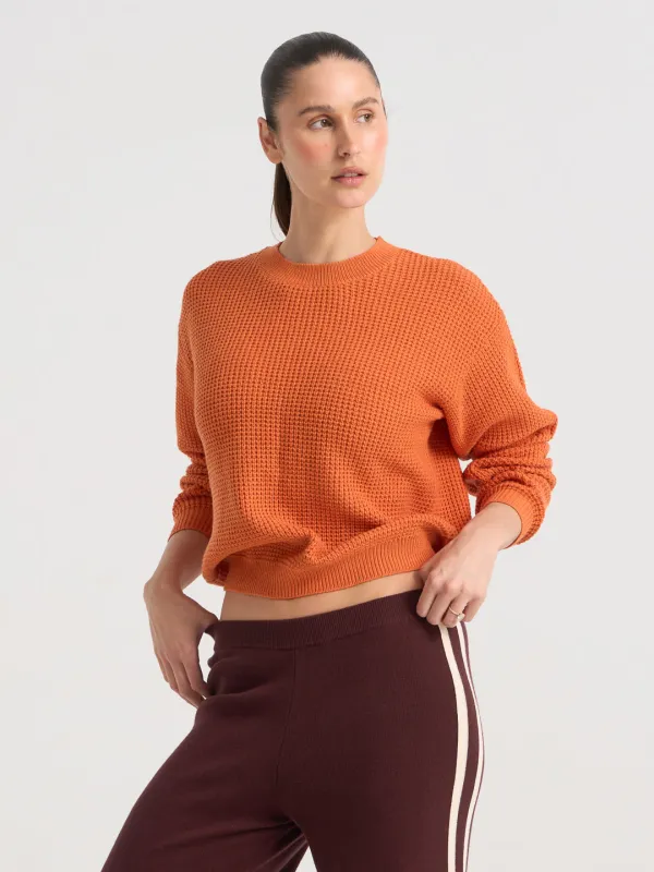 Forma Waffle Knit - Burnt Orange made by Bondi Active