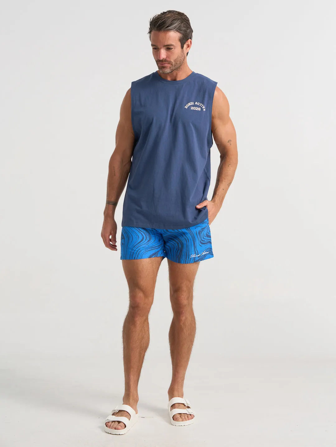 Forma Varsity Tank - Blue sold by Bondi Active product image thumbnail 4