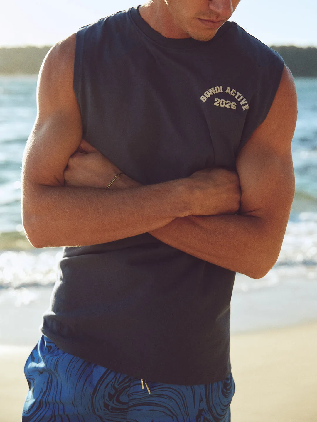 Forma Varsity Tank - Blue sold by Bondi Active product image thumbnail 2