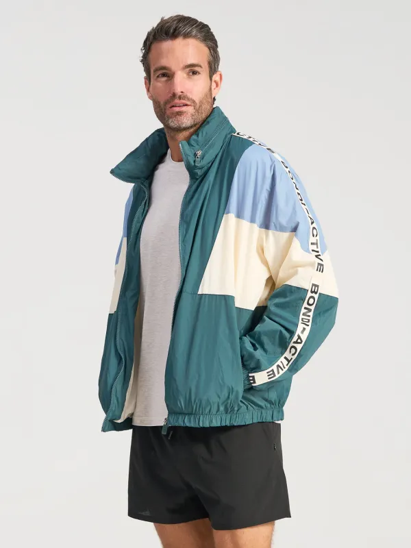 Forma Windbreaker Hoodie - Teal Multi made by Bondi Active