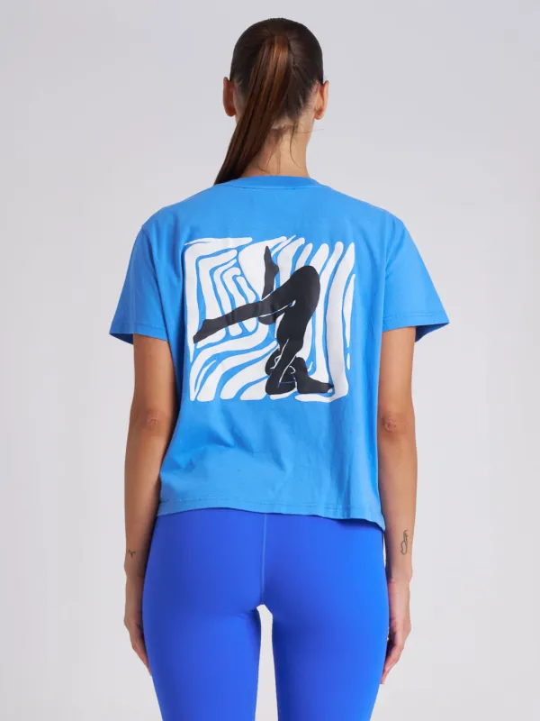 Forma Head Over Heels Tee - Washed Blue made by Bondi Active