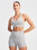 V Neck Support Bra - Grey Marle sold by Bondi Active