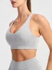 V Neck Support Bra - Grey Marle sold by Bondi Active