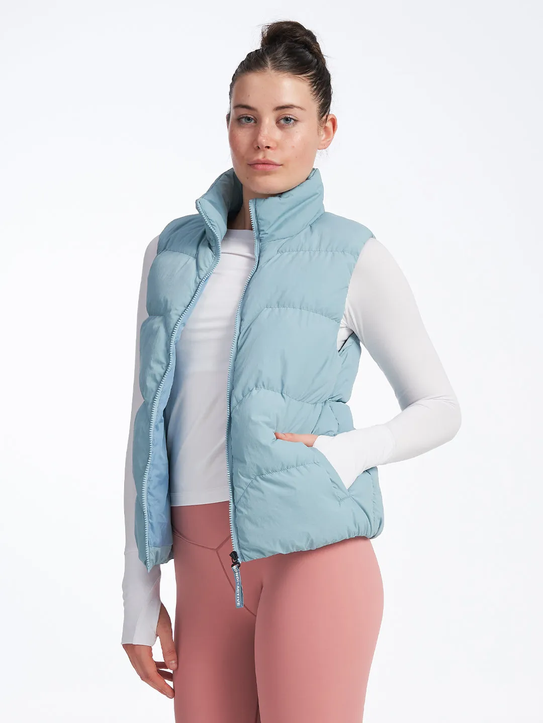 Puffer Vest - Silver Sage sold by Bondi Active product image thumbnail 5