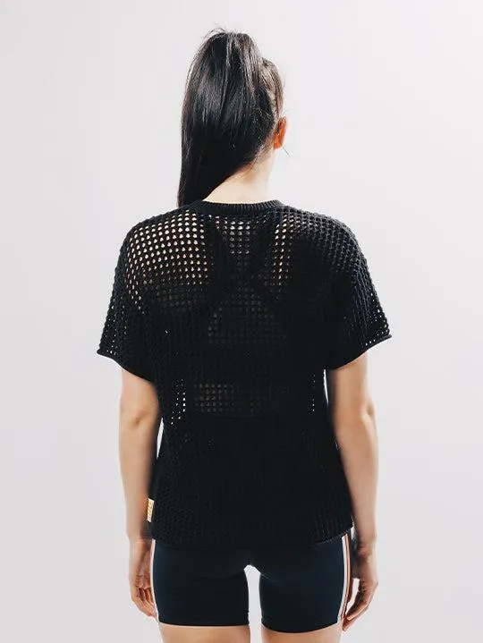 Pointelle Tee Black sold by Bondi Active product image thumbnail 2