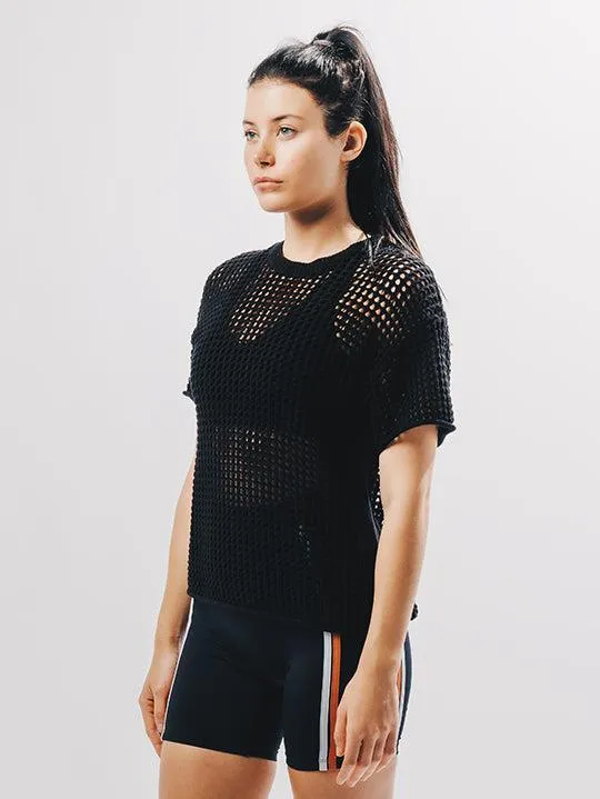 Pointelle Tee Black sold by Bondi Active product image thumbnail 3