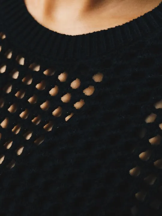 Pointelle Tee Black sold by Bondi Active product image thumbnail 4