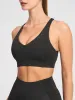V Neck Support Bra - Black Marle sold by Bondi Active